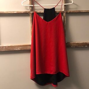Express Red reversible tank top womens medium